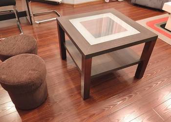 Stolik kawowy + 2 pufy