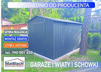 GRAFIT Garaż Blaszany Na narzędzia Schowek-Wiatka ogrodowa - Maj-Blach