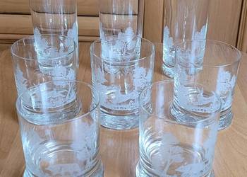 Szklanki do whisky prl motyw myśliwski plus gratis