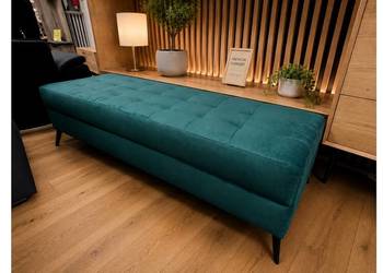 Nowa PUFA 140cm otwierana- Tkanina ZIELEŃ BUTELKOWA -50% Outlet MEBLE PYKA