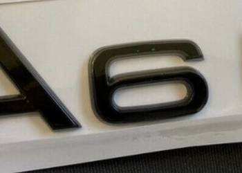 NOWY czarny emblemat logo A6L znaczek klejany