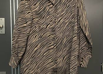 Pieces sukienka modny wzór luźny fason koszulowa hit roz.36