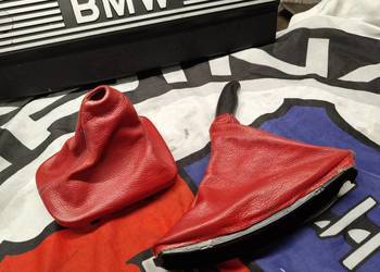 Bmw e46 mieszek zmiany biegów i ręcznego czerwony skóra oryginał