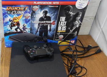 Konsola PS4 Sony cuh-2216b 1T, pad, BRAK GIER