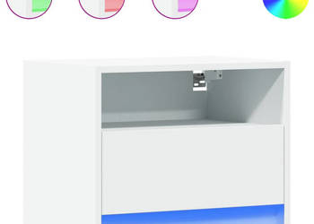 Wiszące szafki nocne z LED 2 szt. białe WM-852062