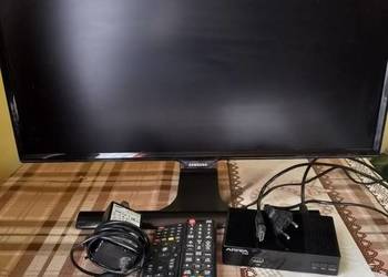 Telewizor Samsung+dekoder DVB-T2 tuner piloty kabel HDMI gotowy zestaw tv