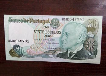 Banknot 20 escudos Portugalia
