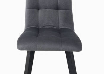 Krzesło Tapicerowane Szare do Jadalni FOTELIK