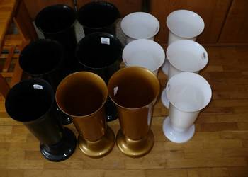 Gazony - wazony ozdobne białe 5 sztuk