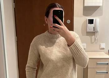 Sweter beżowy zara S