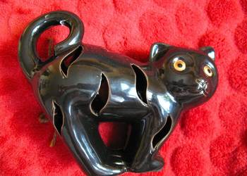 KOT - Czarna Figurka - 14 x 16 x 6 cm _ Dyfuzor zapachowy