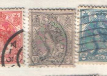 Zn. Holandia Mi 54, 6, 7 kas 1899