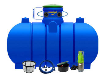 Zbiornik na wodę deszczową 5000L Zestaw Pomp i Filtrem