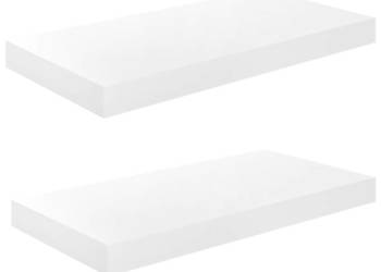 Półki ścienne, 2 szt., wysoki połysk, białe, 50x23x3,8 cm, MDF(323746) Półki ścienne, 2 szt., wysoki połysk, białe, 50x23x3,8 cm, MDF(323746)