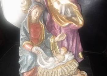 Swięta Rodzina Jezus Chrystus Maria Św. Józef. Rzeźba, polichromowana, (mal