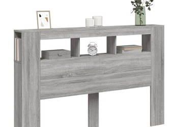 Wezgłowie łóżka z LED szary dąb sonoma 160x185x1035 cm WM-837356