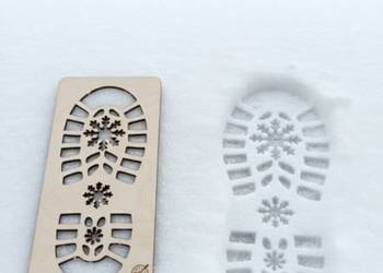 Szablon Ślad Odcisk Buta Mikołaja - Mikołajki