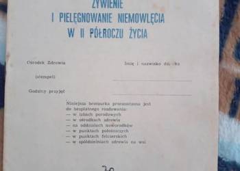 Sprzedam starą broszurę żywienie pielęgnowanie niemowlęcia w II półroczu