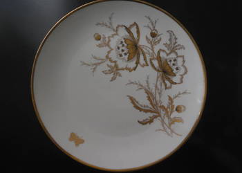 Porcelanowa patera LINDNER MARLEN ecru/złoceń