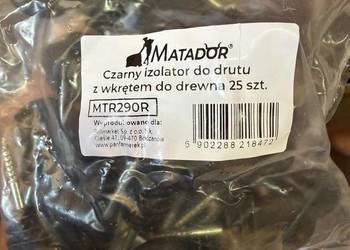 Izolator drutu do pastucha elektrycznego wkręcany w drewno 200szt