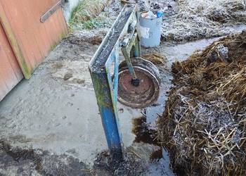 Zgarniacz linowy obornika,wyciąg