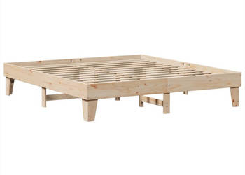 Rama łóżka bez materaca lite drewno sosnowe 200x200 cm WM-855343