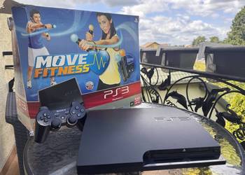 playstation 3 PS3 Slim 320 gb + 3 pady PS move + gry + pełny zestaw