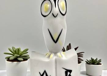 New Look Sowa na książce Hollohaza Węgry pikasiak lata 60te