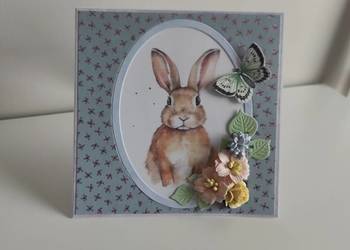 Kartka ręcznie robiona wielkanocna handmade 1
