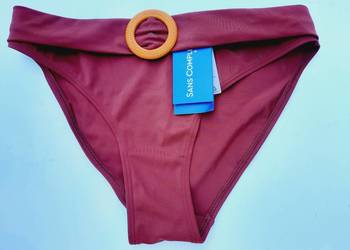 32/34 dół bikini strój kąpielowy Sans Complexe burgundowe 74-80 cm