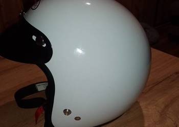 kask motocyklowy retro Helmet z oryginalnym plecakiem na bagażnik