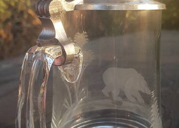 Piękny kryształowy kufel