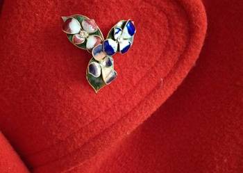 Antyczna broszka jubilerska z emalią