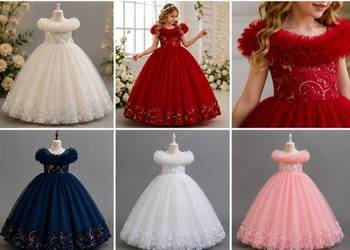 ? Eleganckie sukienki dla dziewczynek 110-160 | Wesele | Komunia | Bal ?