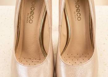 Buty na obcasie pudrowy róż r.40