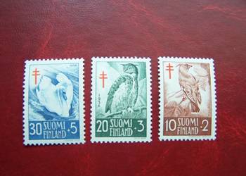 Finlandia 1956 MNH Mi461/63 Fauna Ptaki Gruźlica a