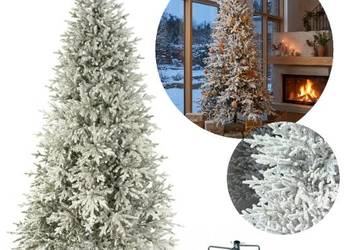 Choinka Sztuczna Świerk Natura ze ŚNIEGIEM 3D PREMIUM 250 cm 100% PE Śnieg