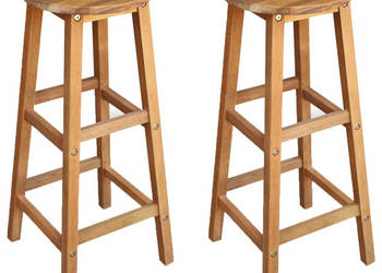 Stołki barowe 2 szt. lite drewno akacjowe WM-44129