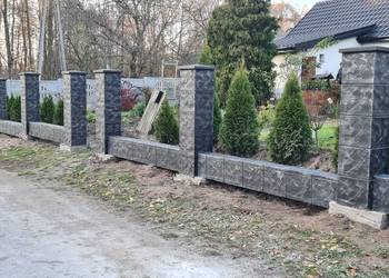 Ala klinkier, imitacja klinkieru, ogrodzenie, ogordzenia, słupki, murki