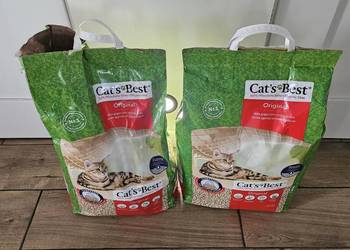 Żwirek Cat's Best Original zbrylający się 20l + gratis