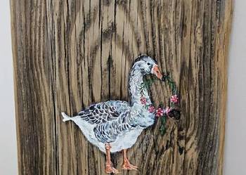 "Gęś "  stara autentyczna zabytkowa okiennica.