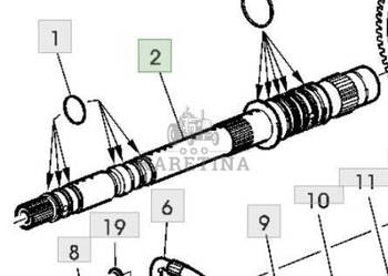 John Deere 6820 6920 6920S Wał Skrzyni Biegów CZĘŚCI L156671 AL208303