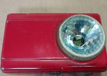 PRL Latarka na płaską baterię CZM DomGost stara zabytkowa lampka