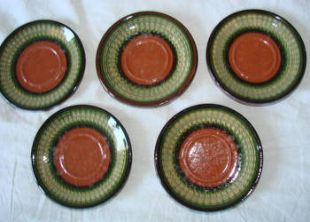 ceramika bułgarska - spodeczki 5 szt