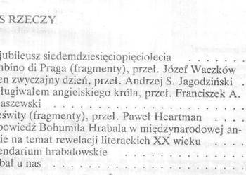 LITERATURA NA ŚWIECIE - NUMER SPECJALNY - HRABAL