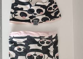 Panda czapka i komin 52-56