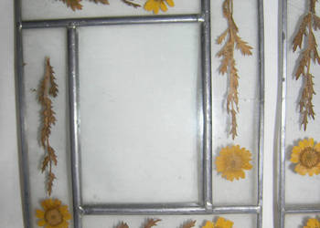 ramki vintage witrazowe z suszonymi kwiatami_D