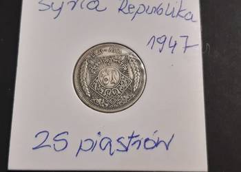 moneta srebrna Republiki Syrii z 1947r