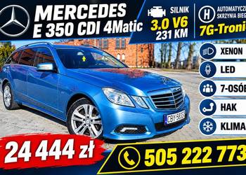 Mercedes E350 CDI 3.0 V6 4Matic Xenon LED Klima Skóra Atrakcyjny stan! Ładn