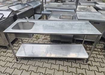 Zlew Gastronomiczny 1 Komorowy z Półką 180/60/85 B